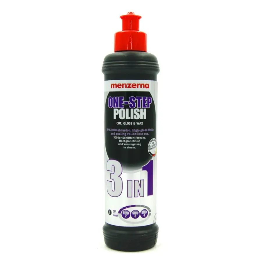 Botella de Menzerna One-Step Polish 3 in 1